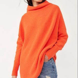 Free People Ottoman Slouchy Tunic Audacious Orange